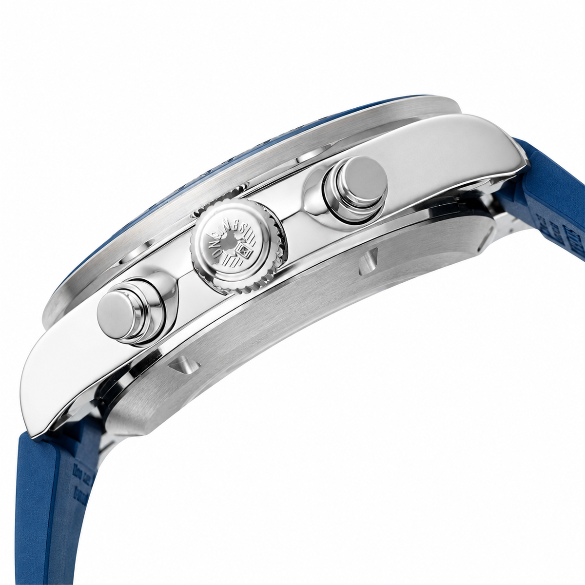 Longines Conquest Automatic Chronograph White Dial Blue Bezel