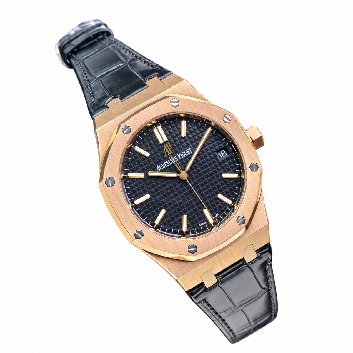 Audemars Piguet Royal Oak Automatic Rose Gold Black Dial