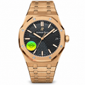 Audemars Piguet Royal Oak Automatic Date Rose Gold Black Dial