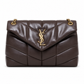Saint Laurent Loulou Puffer Small Bag – Dark Brown