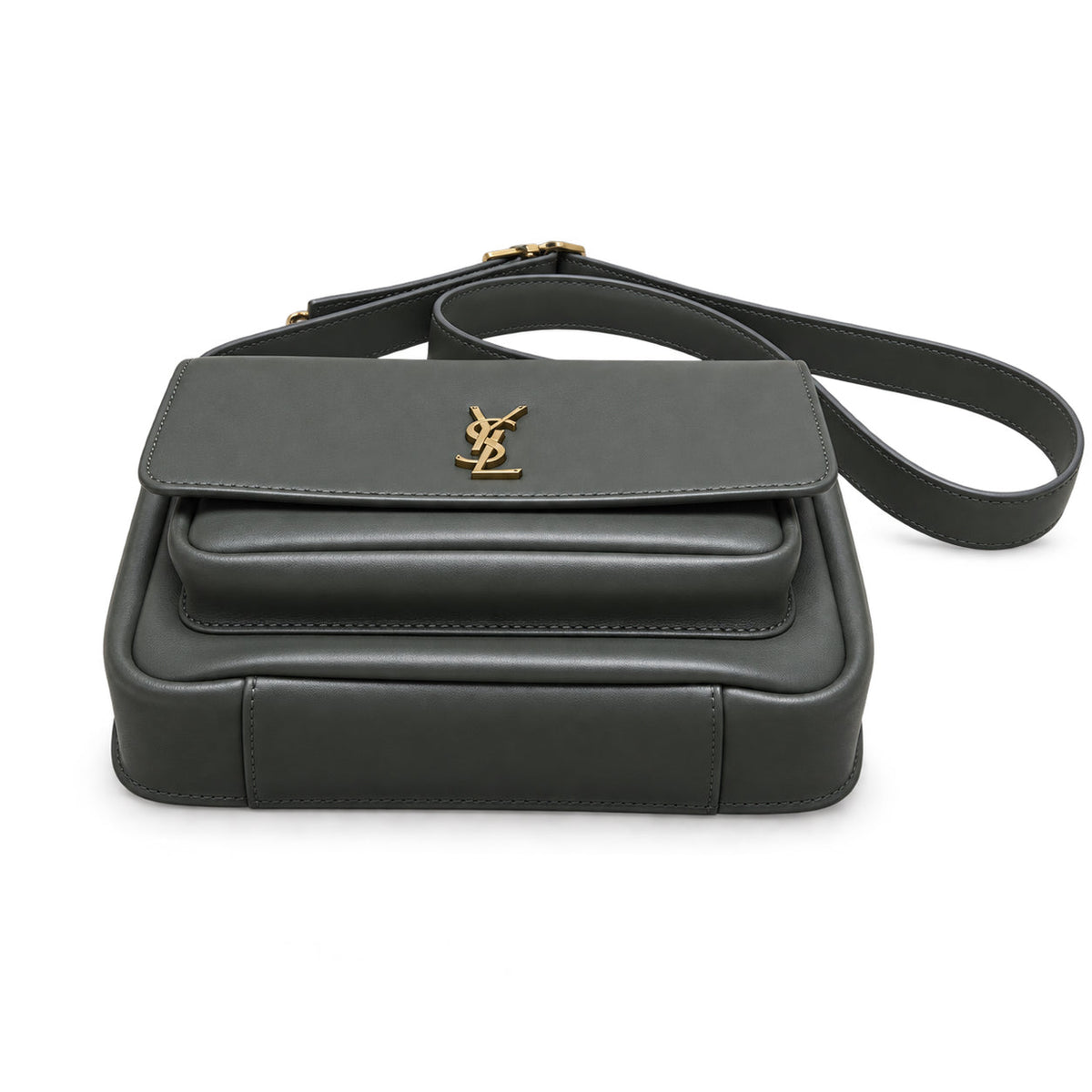 YSL Saint Laurent Solferino Crossbody Bag Dark Grey