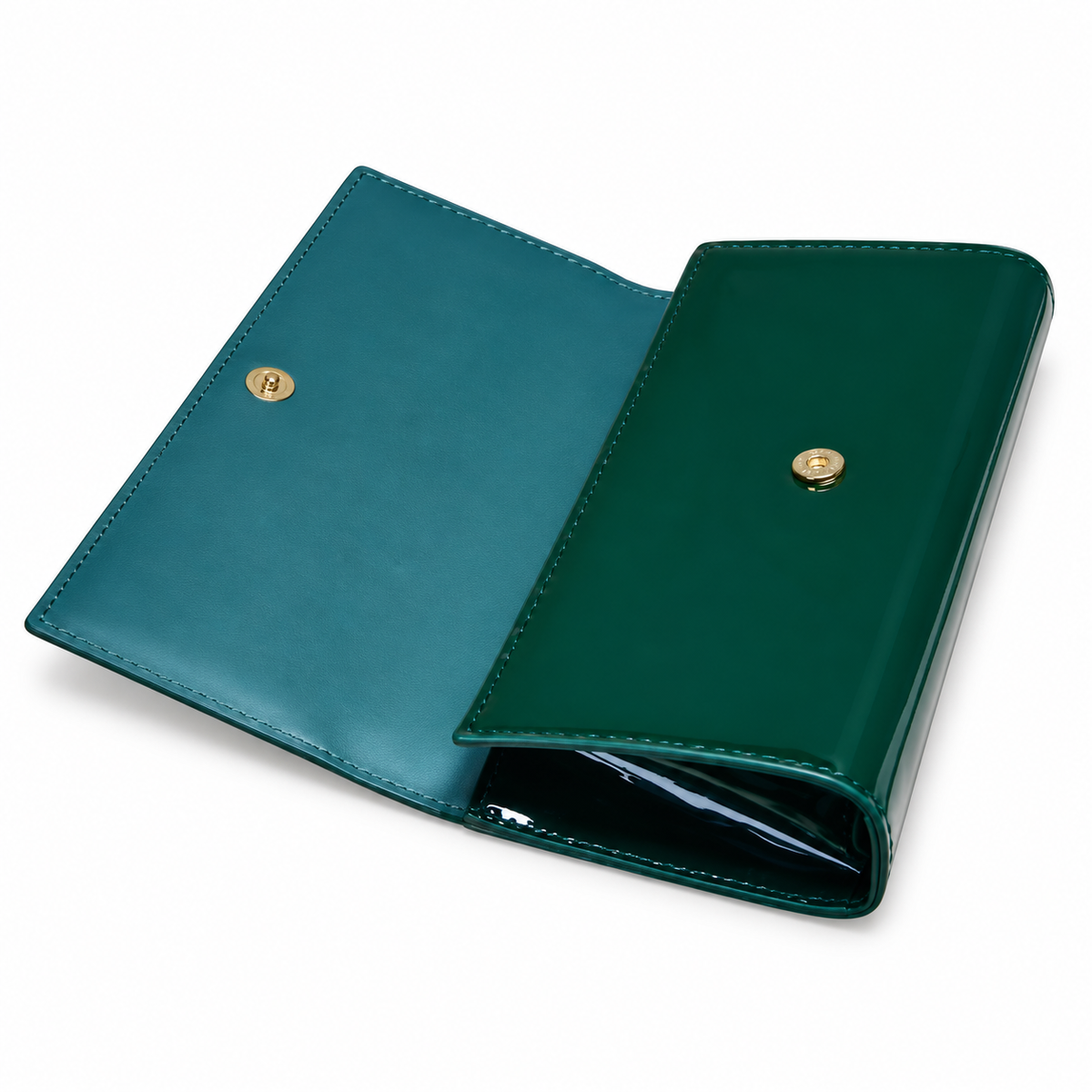 Saint Laurent Cassandre Clutch – Green Patent