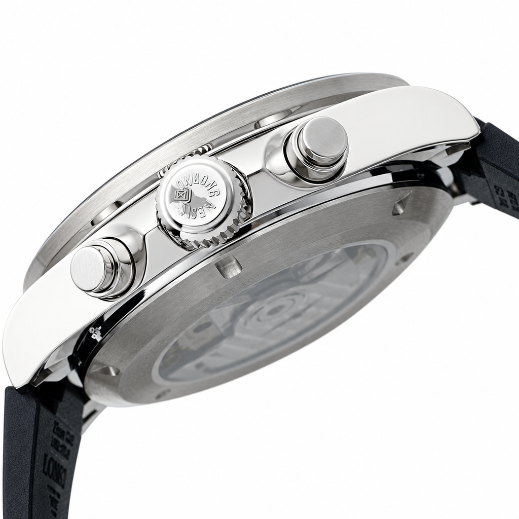 Longines Conquest Automatic Chronograph White Dial Red Accents