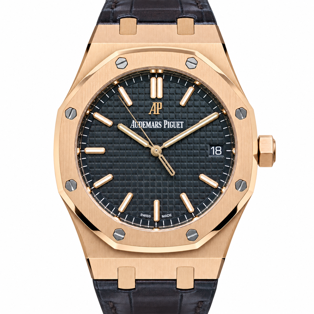 Audemars Piguet Royal Oak Automatic Rose Gold Black Dial