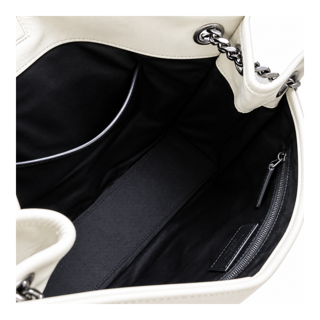 YSL Niki Shopping Bag – White Quilted Leather