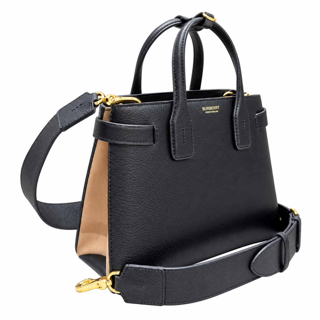 Burberry Noir Signature Top Handle Bag