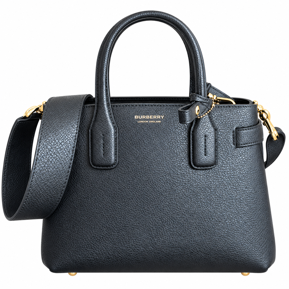 Burberry Midnight Check Panel Top Handle Bag